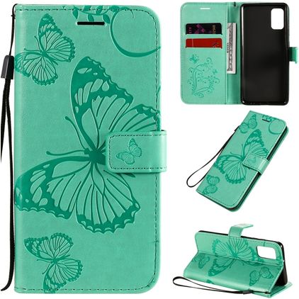 Mobigear Butterfly Samsung Galaxy A41 Funda tipo libro Cartera - Turquesa
