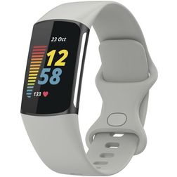 Mobigear Sport Dual Silikoni Fitbit Charge 5 Ranneke Tappikiinnitys - Harmaa
