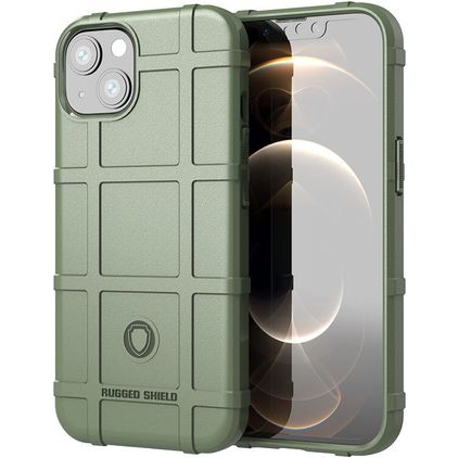 Mobigear Rugged Shield iPhone 13 Mini TPU flexible Carcasa Antigolpes - Verde