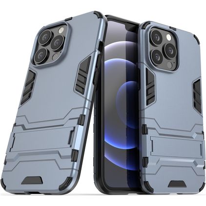 Mobigear Armor Stand iPhone 13 Pro Hard Case Back cover Shockproof with Stand - Blue