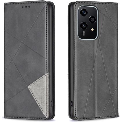 Mobigear Rhombus Slim HONOR 200 Lite Lompakkokotelo - Musta