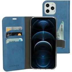 Mobiparts Classic Wallet iPhone 12 Pro Max Plånboksfodral med sedelfack - Steel Blue