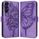 Mobigear Flowers Samsung Galaxy A17 Etui z klapką typu portfel - Fioletowy