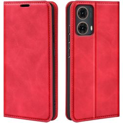 Mobigear Retro Slim Motorola Moto G85 Etui z klapką typu portfel - Czerwony