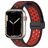 Mobigear Sport Plus Mag Correa Silicona Cierre magnético para Apple Watch - 42/41/40/38 mm - Negro / Burdeos