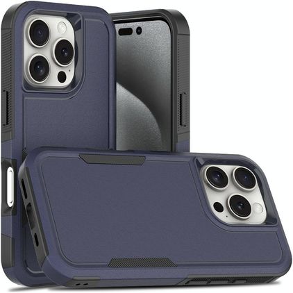 Mobigear Heavy Armor iPhone 16 Pro Hardcase Back cover Antiurto - Blu scuro