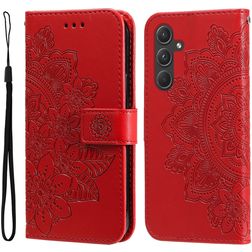 Mobigear Flowers Samsung Galaxy A55 Funda tipo libro Cartera - Rojo