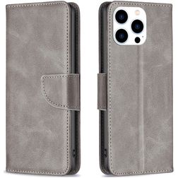 Mobigear Excellent iPhone 15 Pro Wallet case - Grey