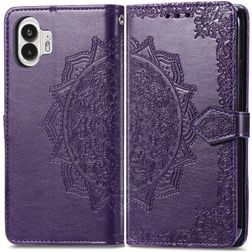 Mobigear Mandala Nothing Phone (2) Cover a libro portafoglio - Viola