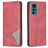 Mobigear Rhombus Slim Motorola Moto G22 Cover a libro - Rosso