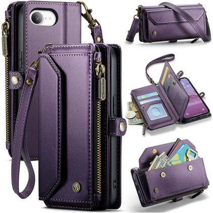 CaseMe C36 iPhone 17e Cover a libro portafoglio - Viola