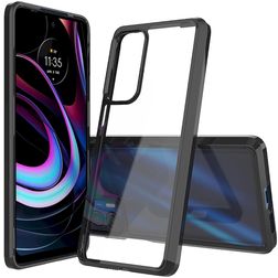 Mobigear Crystal Motorola Edge (2021) Hardcase Back cover - Trasparente / Nero