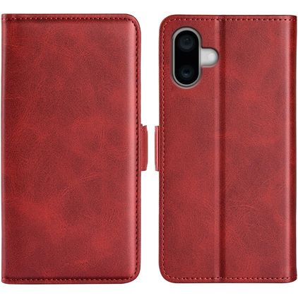 Mobigear Slim Magnet iPhone 16 Plus Funda tipo libro Cartera - Rojo