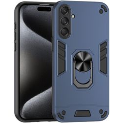 Mobigear Armor Ring Samsung Galaxy M55 Hard Case Back cover Shockproof with Ring Holder - Blue