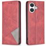 Mobigear Rhombus Slim iPhone 17 Wallet case - Red