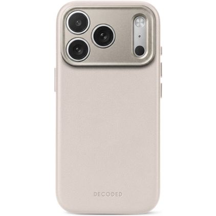 Decoded iPhone 18 Pro Max MagSafe Pravá kůže Zadní kryt odolný proti nárazům - Šedohnědá