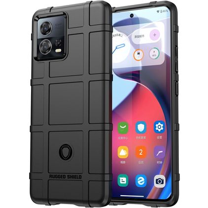 Mobigear Rugged Shield Motorola Edge 30 Fusion Flexibel TPU Skal Stötsäkert - Svart