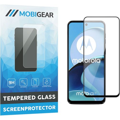 Mobigear Premium Motorola Moto G14 Tempered Glass Screen Protector - Case Friendly - Black
