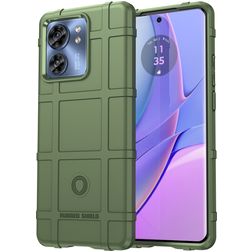 Mobigear Rugged Shield Motorola Edge 40 TPU flexible Carcasa Antigolpes - Verde