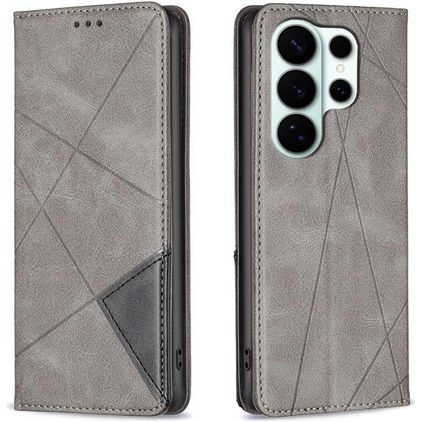 Mobigear Rhombus Slim Samsung Galaxy S26 Ultra Plånboksfodral - Grå
