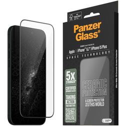 PanzerGlass Ceramic iPhone 16 Plus Vidro temperado Película de ecrã - Compatível com capas