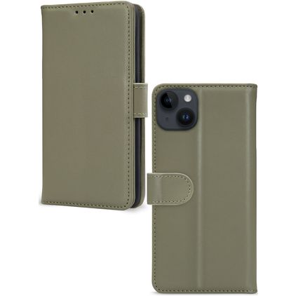 Mobilize Premium Gelly Wallet iPhone 14 Plus Lompakkokotelo + Setelitasku - Vihreä