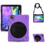 Mobigear SureGrip XGuard iPad Air 4 (2020) Capa Plástico rígido / Silicone Capa traseira + Suporte para caneta stylus + Alça de ombro + Suporte - Preto / Roxo
