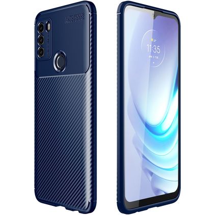Mobigear Racing Motorola Moto G50 TPU flessibile Back cover - Blu