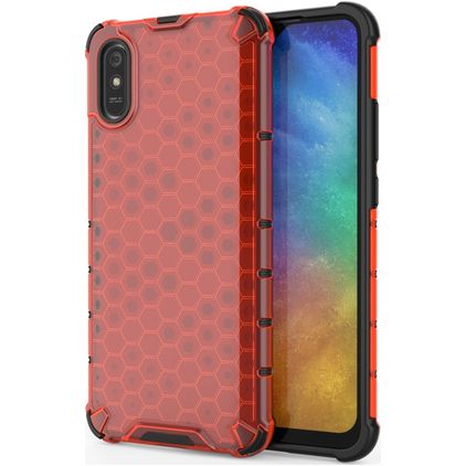 Mobigear Honeycomb Xiaomi Redmi 9A Hard Case Back cover Shockproof - Red