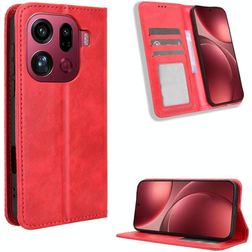 Mobigear Sensation OPPO Find X9 Pro Pungetui med Seddelrum - Rød