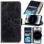 Mobigear Basic iPhone 14 Pro Funda tipo libro Cartera - Negro