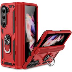 Mobigear Armor Ring Samsung Galaxy Z Fold 5 Hard Case Back cover Shockproof with Ring Holder - Red