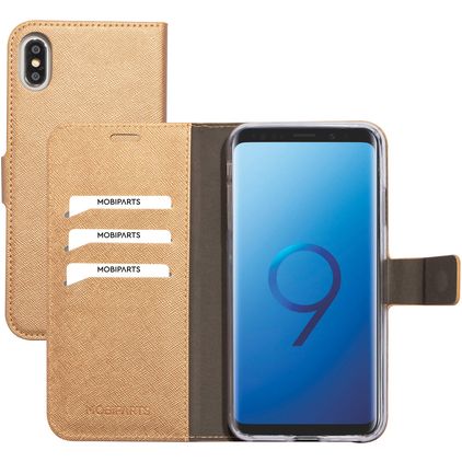 Mobiparts Saffiano Wallet iPhone XS Max Lompakkokotelo + Setelitasku - Copper