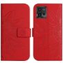 Mobigear Sunflower Motorola Moto G72 Plånboksfodral med sedelfack - Röd