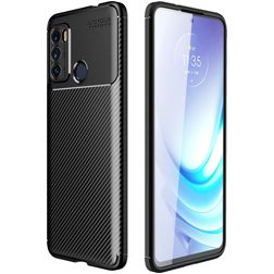 Mobigear Racing Motorola Moto G60 Elastyczne TPU Etui plecki - Czarny