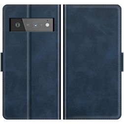 Mobigear Slim Magnet Google Pixel 6 Pro Pungetui med Seddelrum - Mørkeblå