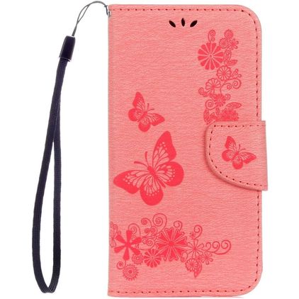 Mobigear Butterfly Samsung Galaxy S8 Knížkové pouzdro Peněženka - Růžová
