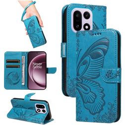 Mobigear Butterfly OnePlus 15 Plånboksfodral med sedelfack - Blå