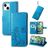 Mobigear Clover iPhone 15 Plus Cover a libro portafoglio - Blu