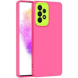 Mobigear Colors Samsung Galaxy A73 Flexibel TPU Skal - Rosa