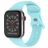 Mobigear Sport Dual Bracelete Silicone Fecho de pino e passador para Apple Watch - 49/46/45/44 mm - Azul bebé