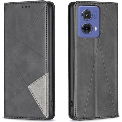 Mobigear Rhombus Slim Motorola Moto G85 Wallet case - Black