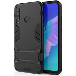Mobigear Armor Stand Huawei P40 Lite E Hard Case Back cover Shockproof with Stand - Black