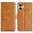 Mobigear Slim Magnet iPhone 17 Cover a libro portafoglio - Cognac