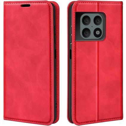 Mobigear Retro Slim OnePlus 10 Pro Cover a libro portafoglio - Rosso