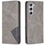 Mobigear Rhombus Slim Samsung Galaxy S25 Funda tipo libro - Gris