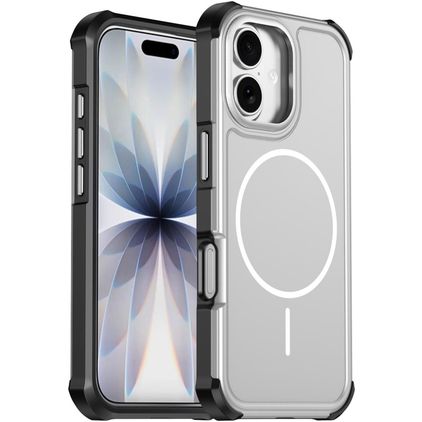 Mobigear Airbag Shockproof iPhone 17 MagSafe Funda Plástico rígido Carcasa - Plateado