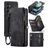 CaseMe 008 Samsung Galaxy S23 FE 2-in-1-lompakkokotelo irrotettavalla kuorella + Setelitasku - Musta