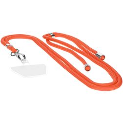 Mobiparts Cordón para móvil universal ajustable Nylon - Naranja