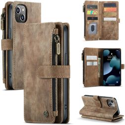 CaseMe C30 iPhone 13 Wallet case - Brown